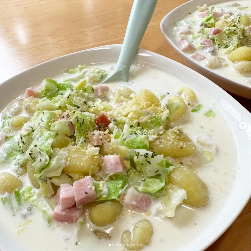 First-time gnocchi in Gorgonzola soup — Haruru’s photograph