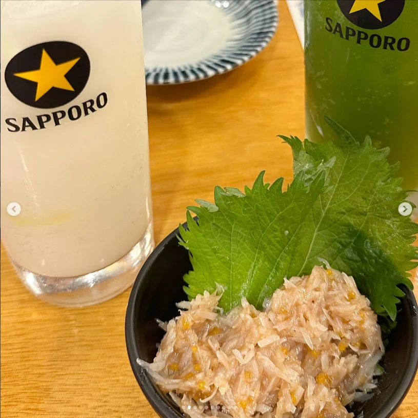 Sashimi and two different lemon sours — Haruru’s photograph