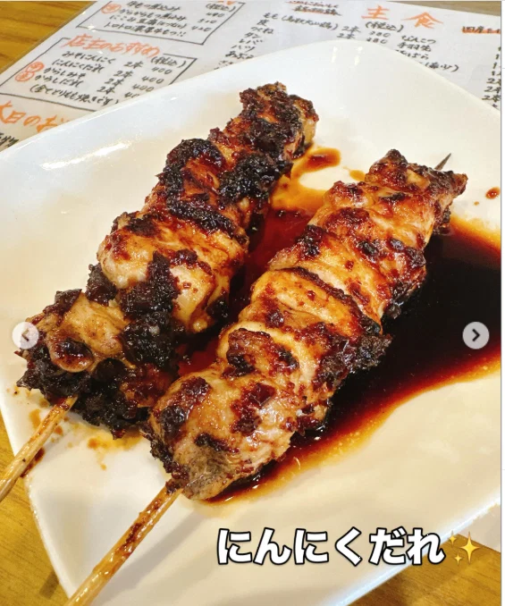 Yakitori and beer at Bunraku — Haruru’s photograph