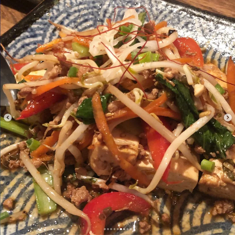 Several dishes, with soki soba to finish — Haruru’s photograph