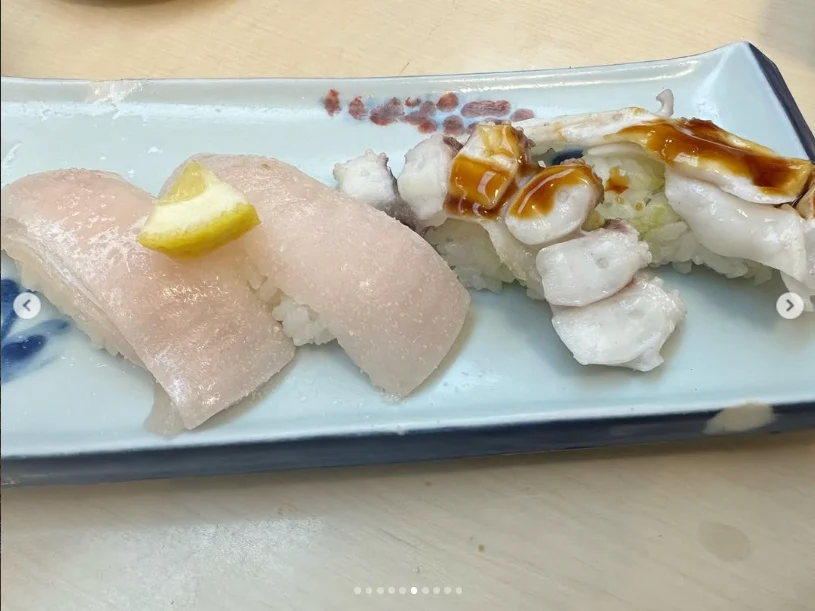 The sushi she had wanted and a final skewer meal — Haruru’s photograph