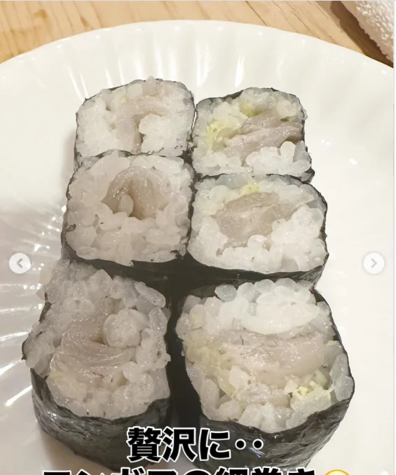 寿司写真に添えた料理名 — ハルルの写真