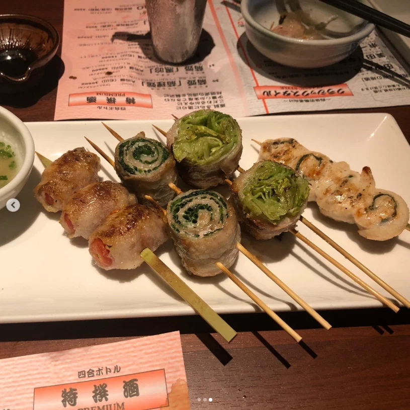 A few skewers, even after the sashimi — Haruru’s photograph