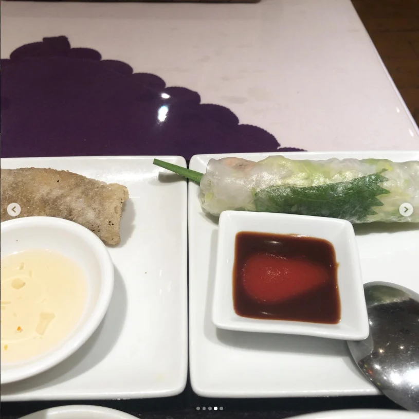 Spring rolls and tapioca coconut milk — Haruru’s photograph