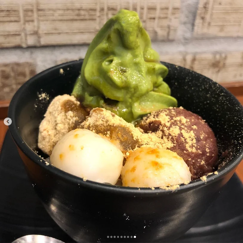 Matcha shiratama anmitsu after lunch — Haruru’s photograph