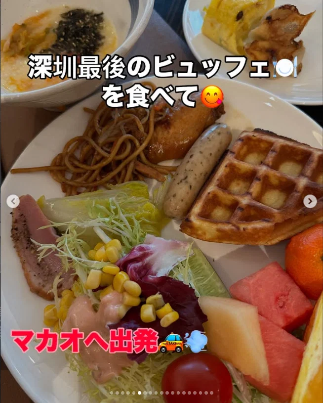 翌朝のビュッフェを食べて出発 — ハルルの写真