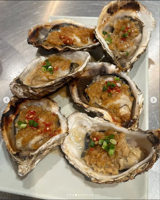 Cold noodles and oysters with garlic — Haruru’s photograph