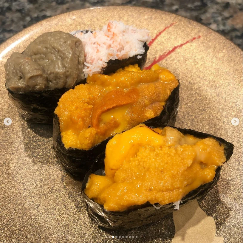 Shellfish, uni and more dishes she enjoyed — Haruru’s photograph