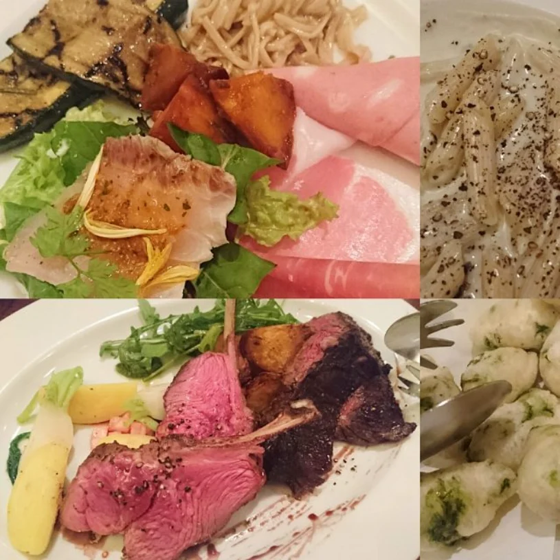 Meat dishes, starters and penne — Haruru’s photograph