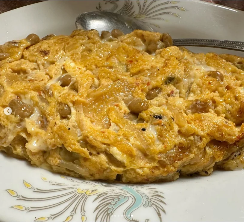 A natto omelette to finish — Haruru’s photograph