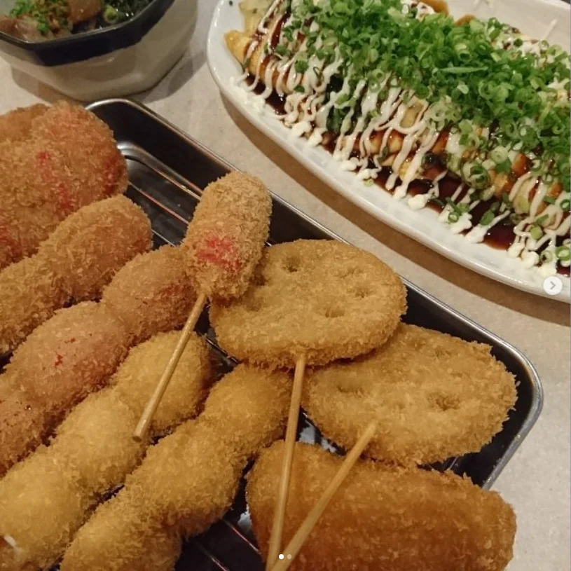 Kushikatsu and gyusuji dote on a return visit — Haruru’s photograph