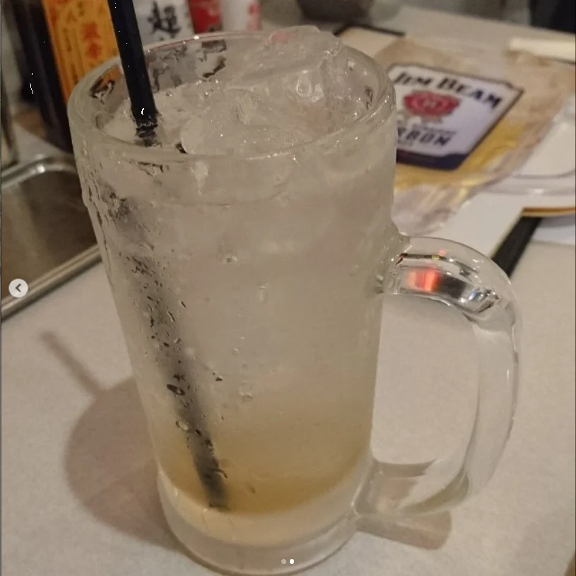 A hiyashiame sour described as ginger and syrup — Haruru’s photograph