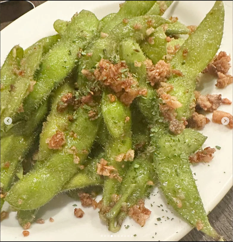 Fish dishes and anchovy edamame — Haruru’s photograph